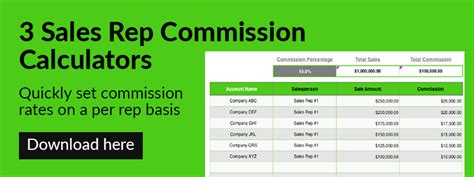 commision package for sales reps